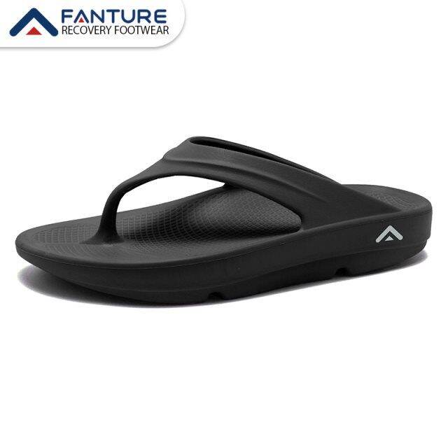 FANTURE Shock-absorption Thick Flip-flops with Soft Bottom Men's and Women's Indoor Outdoor Fashionable Casual Slippers for Flatfoot