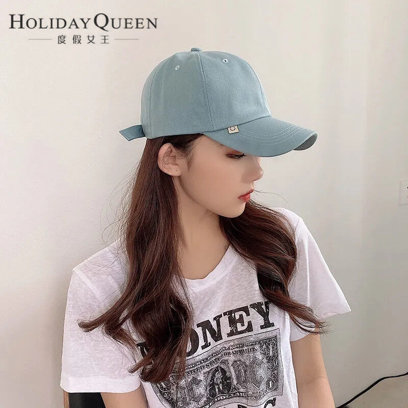 HolidayQueen Korean Version  Small Fresh Duck Tongue Hat Female Summer Sun Hat All-match Simple Baseball Cap Free Shipping HQP0067