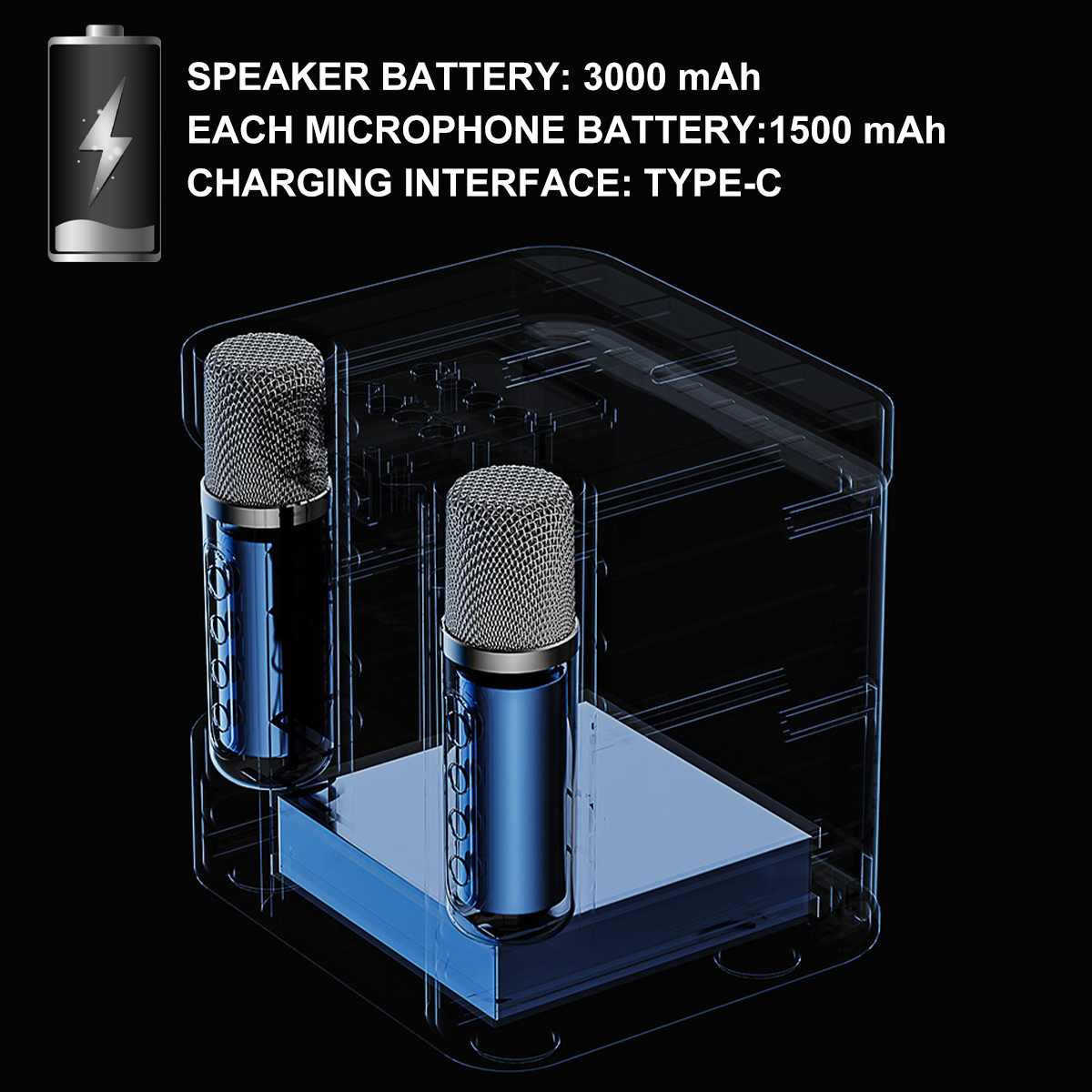 【SG STOCK】Family Ktv Speakers Stereo Wireless Bluetooth Speaker Karaoke Machine Sound Card 2 Mic Speaker Rechargeable Long Duration Portable Karaoke System
