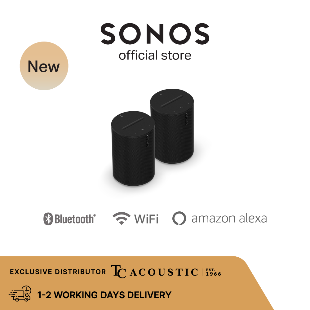 [New] Sonos Era 100 Wireless Smart Speaker - Pair