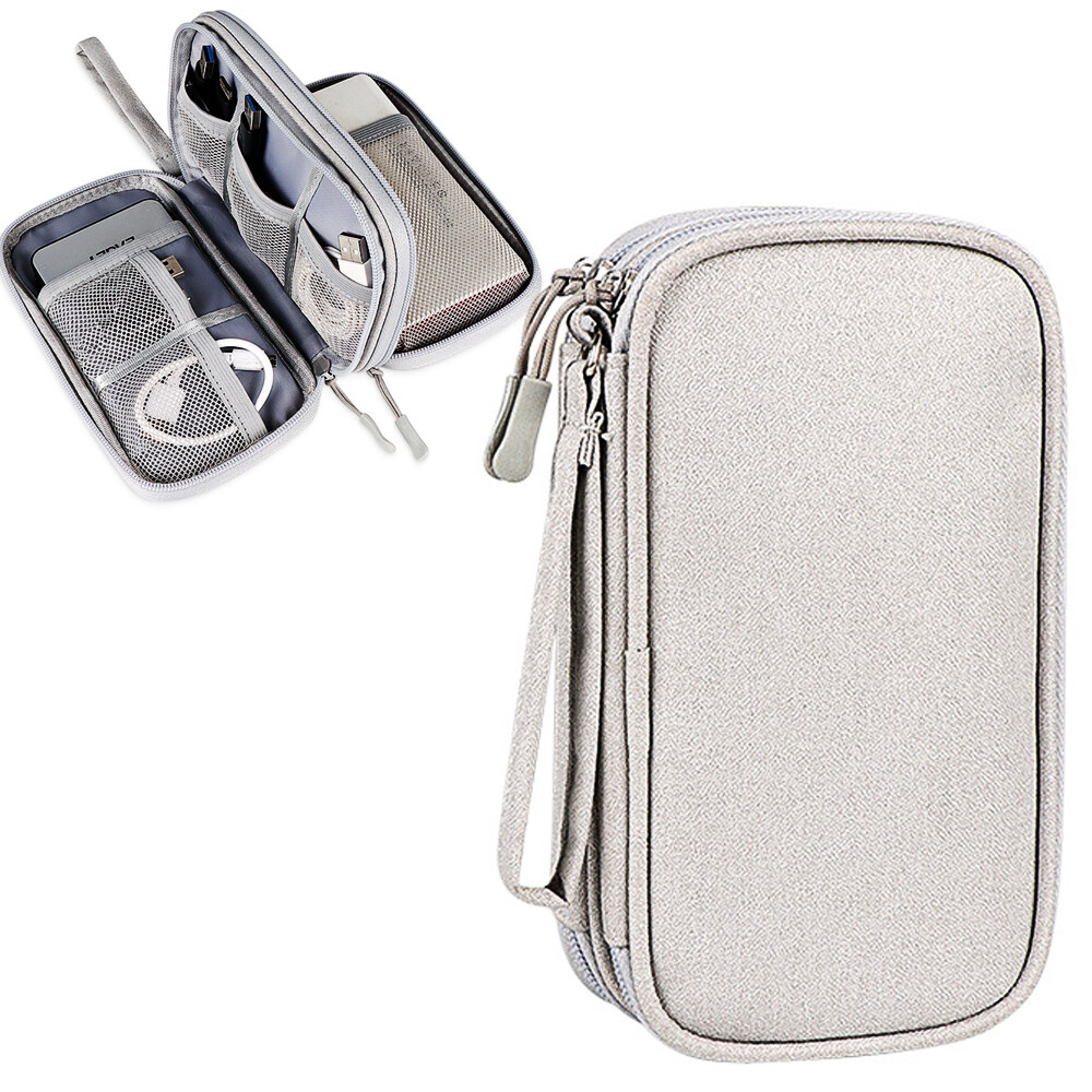 Electronic Organizer Waterproof Travel Cable Organizer Bag, Portable Travel U disk hard drive headset multi-function Electronic Accessories Storage Bag